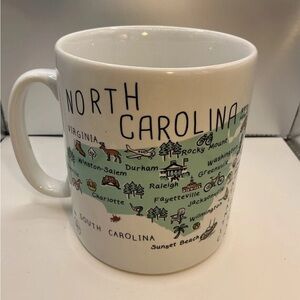 North Carolina Map Mug - White